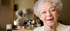 Woman living at assisted living facilities